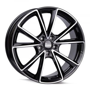 Janta aliaj MAM Felgen A5 8x18 5x112 et35 BLACK FRONT POLISH