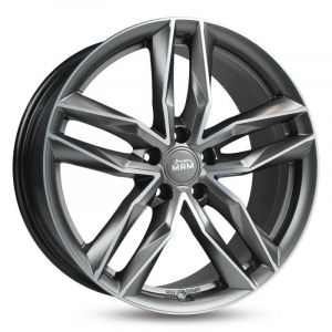 Janta aliaj MAM Felgen RS3 8x18 5x112 et30 MATT PALLADIUM FRONT POLISH