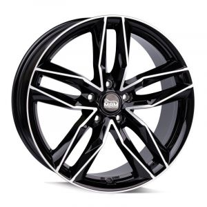 Janta aliaj MAM Felgen RS3 8x18 5x112 et30 BLACK FRONT POLISH
