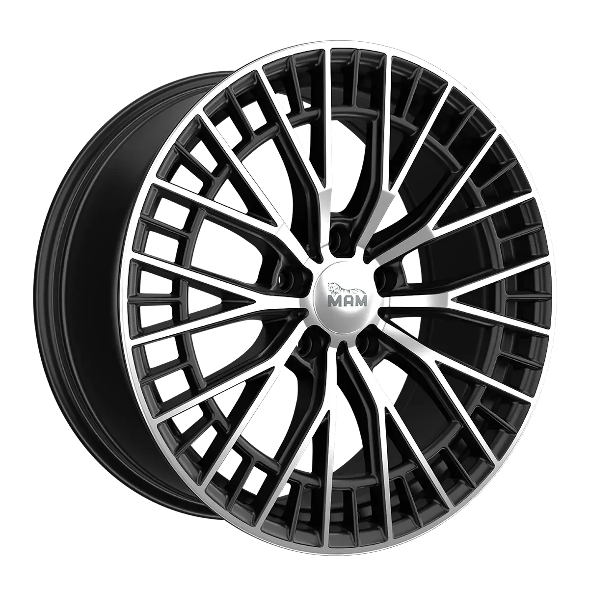 Janta aliaj MAM Felgen GT2 8.5x19 5x114.3 et35 BLACK FRONT POLISH