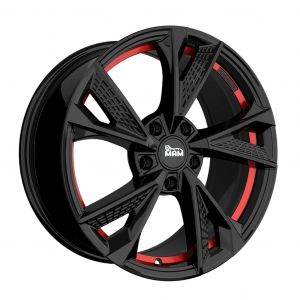 Janta aliaj MAM Felgen RS6 8x18 5x112 et30 BLACK PAINTED RED INSIDE