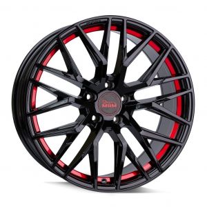Janta aliaj MAM Felgen RS4 7.5x17 5x112 et45 BLACK PAINTED RED INSIDE